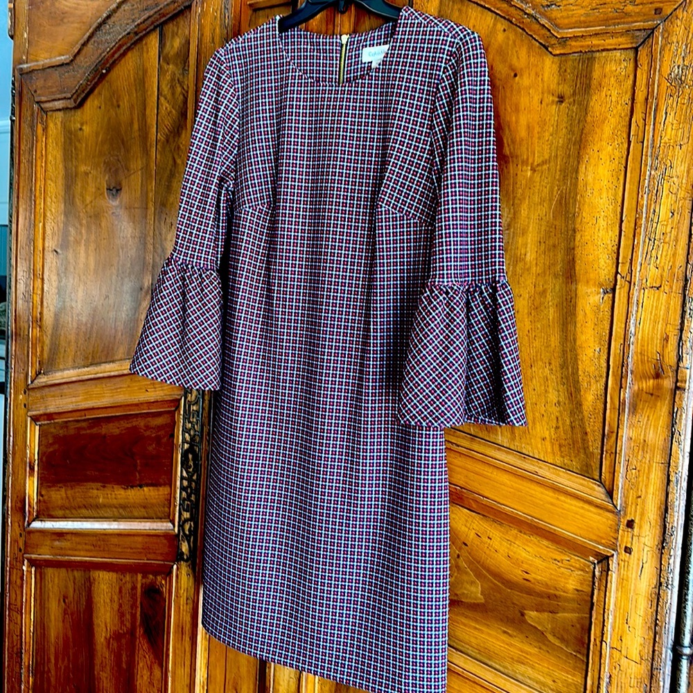 Calvin Klein, never worn, red plaid (small)